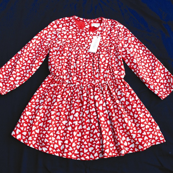 NWT 2T GYMBOREE SWEETHEART SHOPPE L/S HEARTS DRESS - Picture 1 of 3
